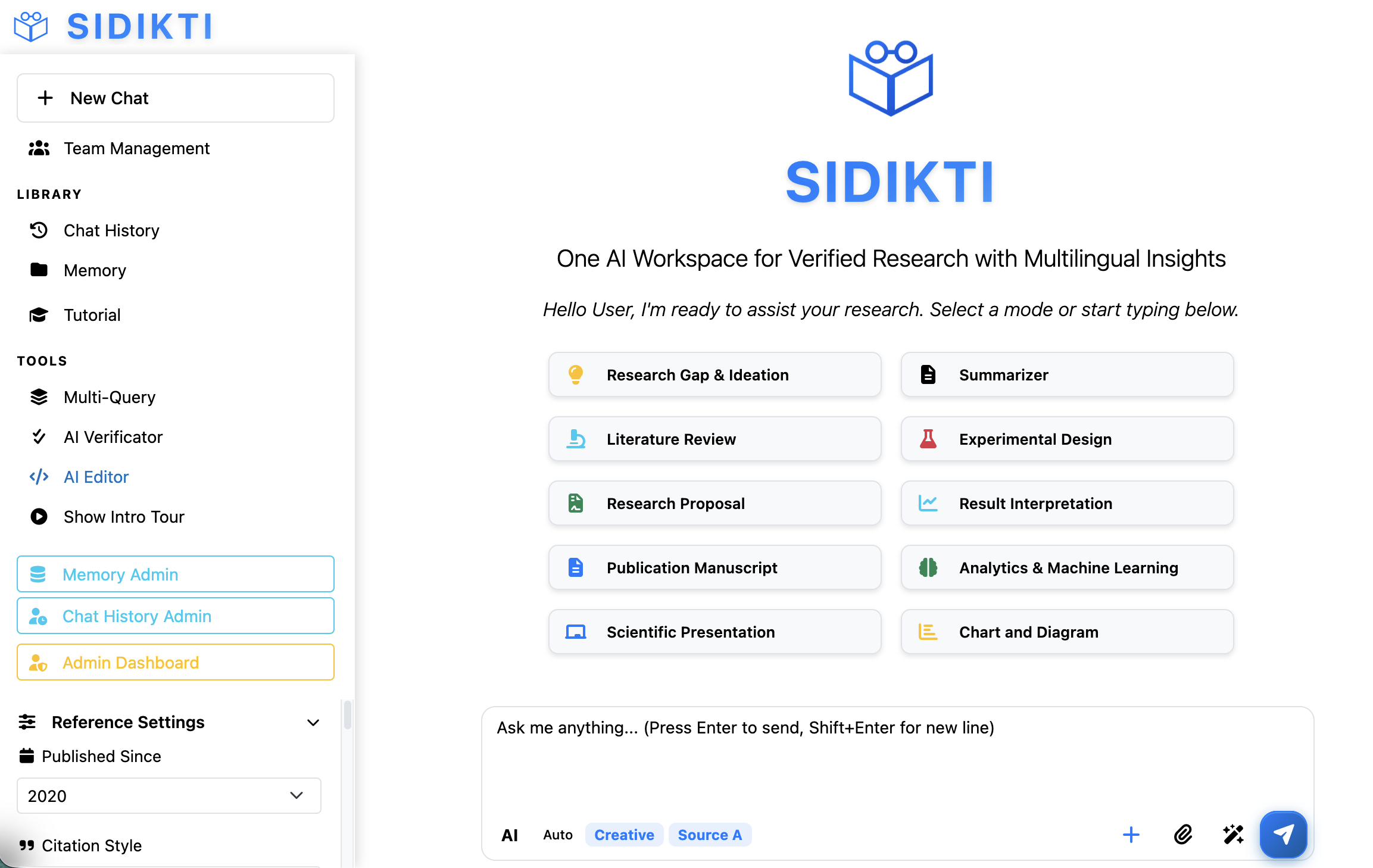 SIDIKTI Research Platform Interface